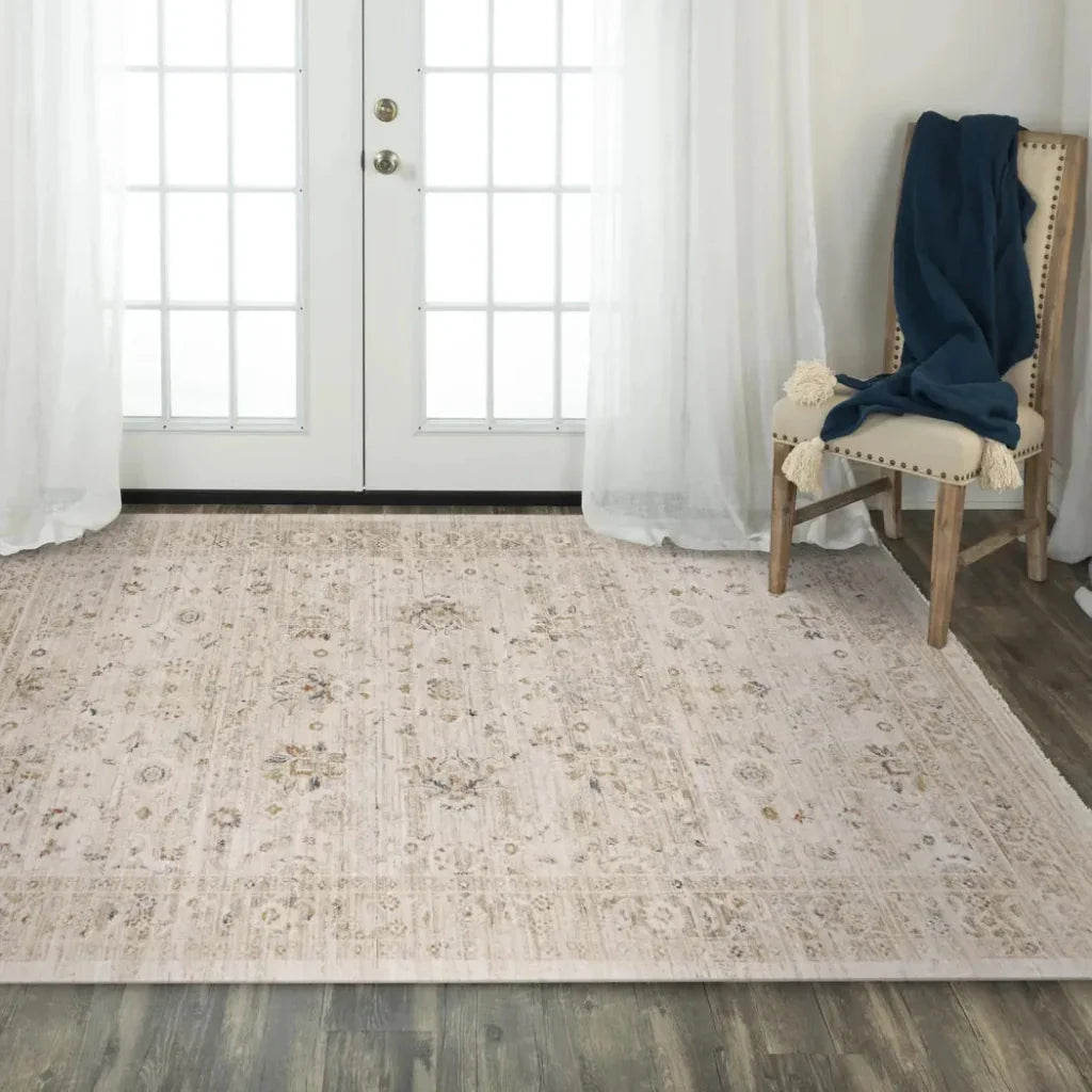 Cutt Floral Natural Area Rugs For Living Room - LOOMLAN - LOOMLAN - Area Rugs