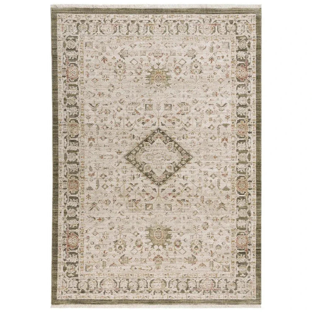 Cwch Medallion Natural Area Rugs For Living Room - LOOMLAN - LOOMLAN - Area Rugs
