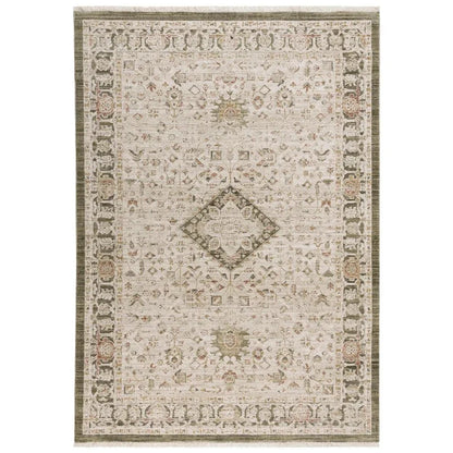 Cwch Medallion Natural Area Rugs For Living Room - LOOMLAN - LOOMLAN - Area Rugs