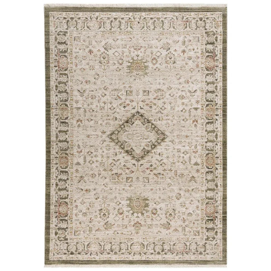 Cwch Medallion Natural Area Rugs For Living Room - LOOMLAN - LOOMLAN - Area Rugs