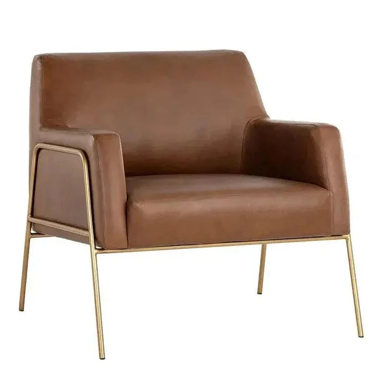 Cybil Leather Lounge Chair - LOOMLAN - SUNPAN - Accent Chairs