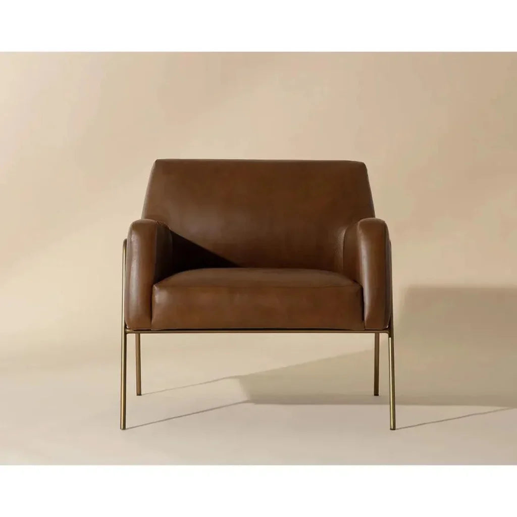Cybil Leather Lounge Chair - LOOMLAN - SUNPAN - Accent Chairs