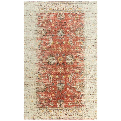 Cybo Floral Red/ Beige Large Area Rugs For Living Room - LOOMLAN - LOOMLAN - Area Rugs
