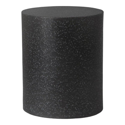 Cylinder 18 in.Terrazzo Garden Stool-Garden Stools-Emissary-Terrazzo Black-LOOMLAN