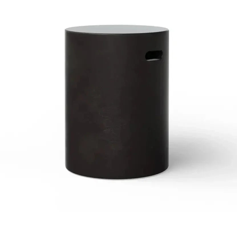 Cylinder Concrete Made Outdoor Stool-Garden Stools-Urbia-Lava-LOOMLAN
