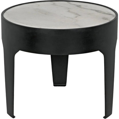 Cylinder Marble Round Side Table