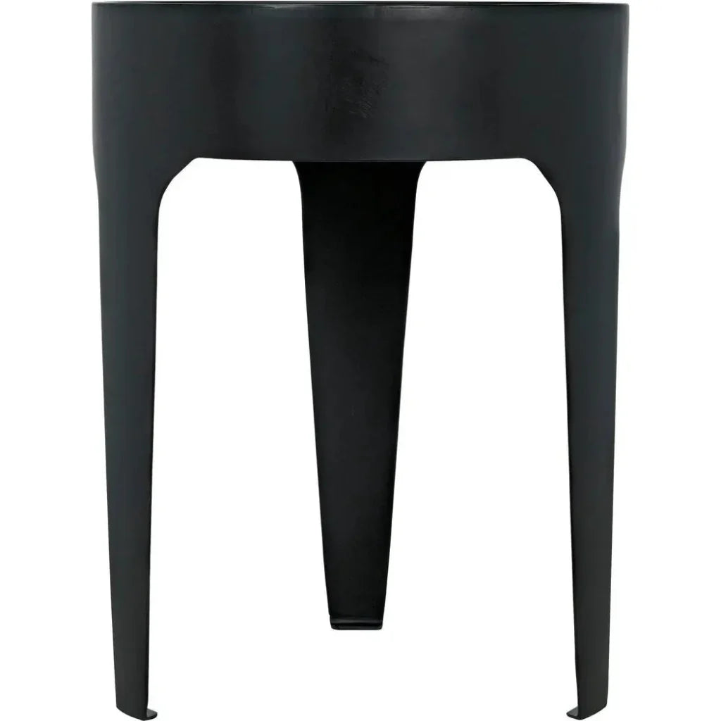 Cylinder Marble Round Side Table