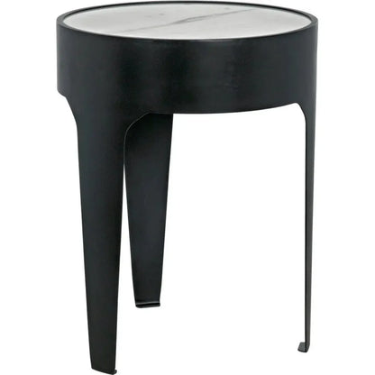 Cylinder Marble Round Side Table