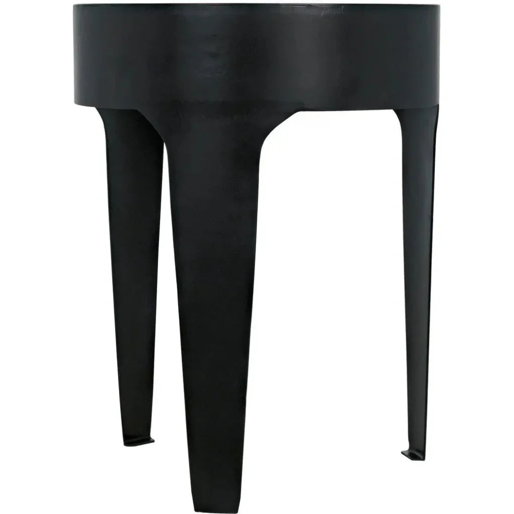 Cylinder Marble Round Side Table