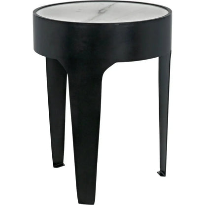 Cylinder Marble Round Side Table