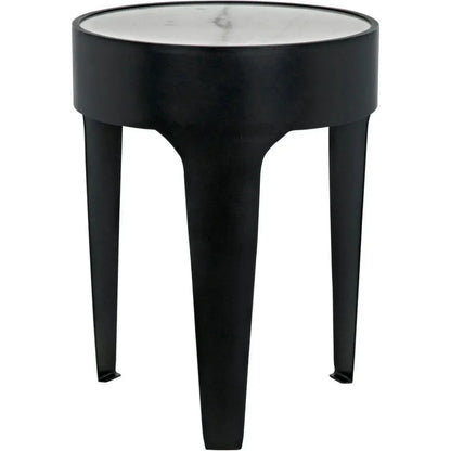 Cylinder Marble Round Side Table
