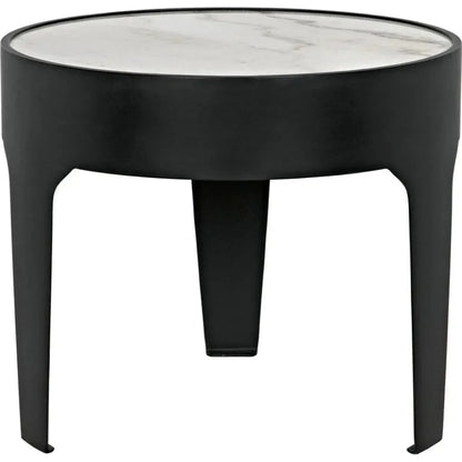 Cylinder Marble Round Side Table