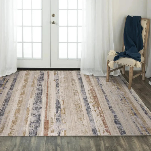 Cyne Stripe Natural Area Rugs For Living Room - LOOMLAN - LOOMLAN - Area Rugs