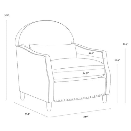 Cynthia Leather Lounge Chair-Lounge Chairs-SUNPAN-LOOMLAN
