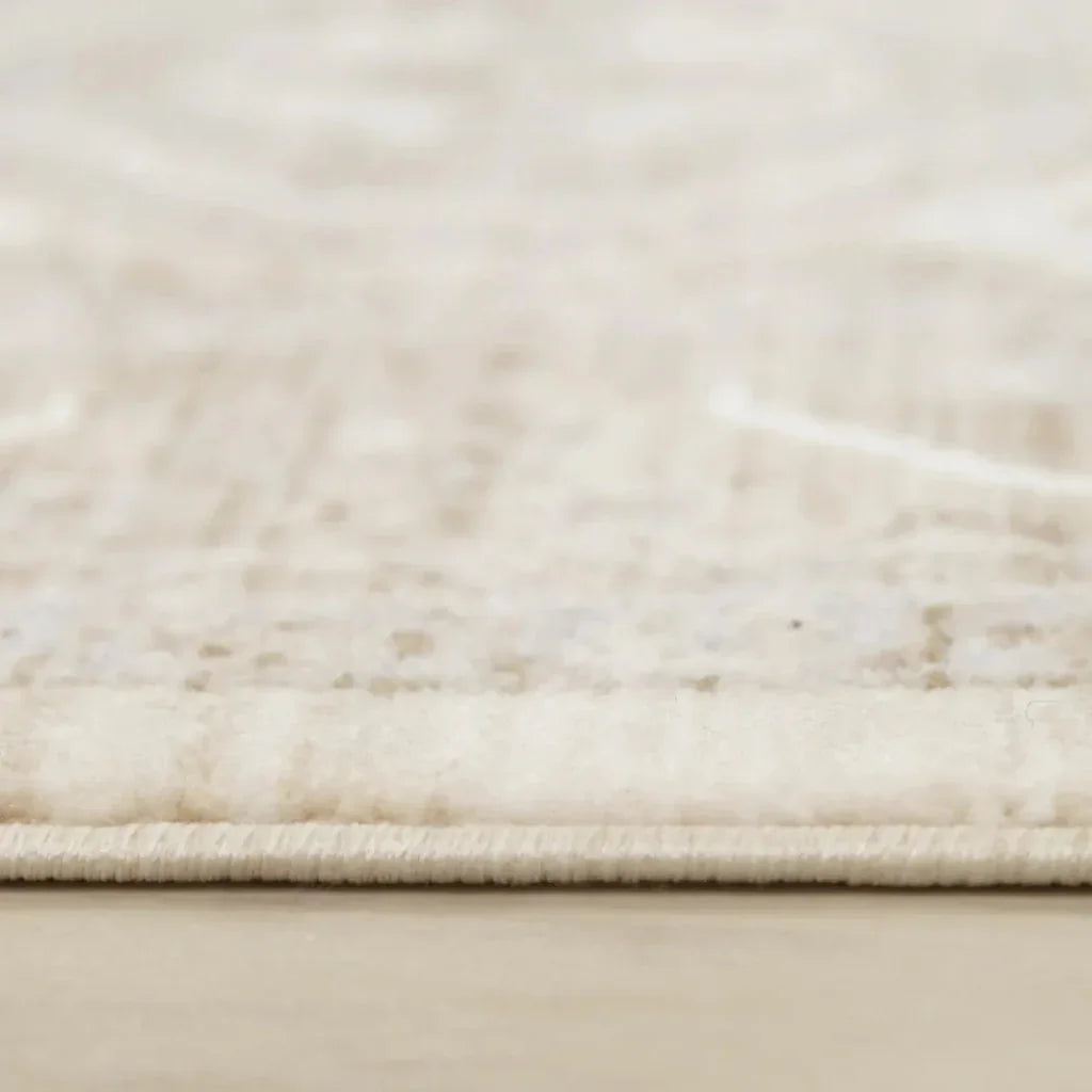 Cyra Floral Natural Area Rugs For Living Room - LOOMLAN - LOOMLAN - Area Rugs