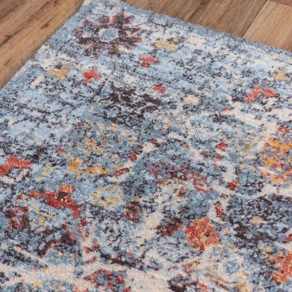 Cyri Geometric Blue/ Beige Large Area Rugs - LOOMLAN - LOOMLAN - Area Rugs