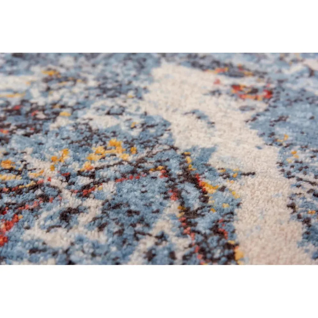 Cyri Geometric Blue/ Beige Large Area Rugs - LOOMLAN - LOOMLAN - Area Rugs