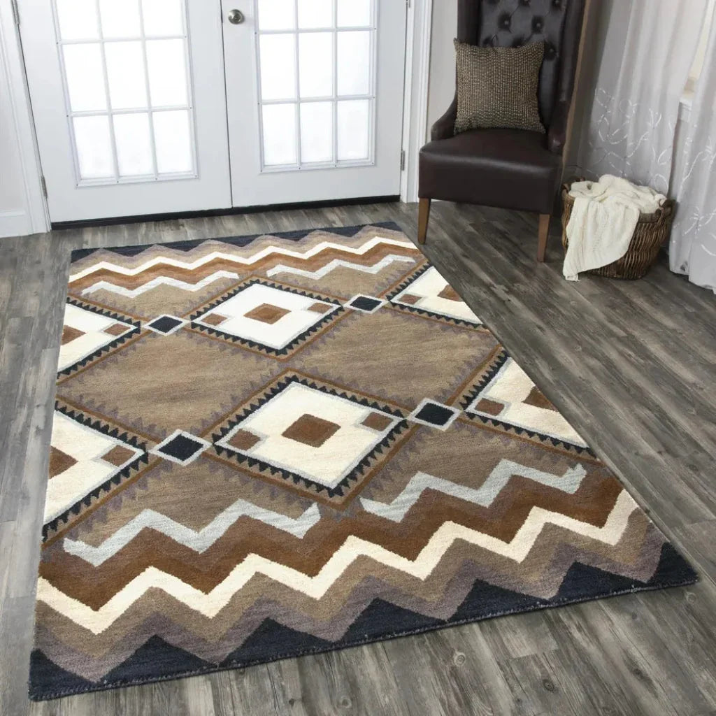 Cyta Wool Brown Hallway Kitchen Runner Rug - LOOMLAN - LOOMLAN - Area Rugs