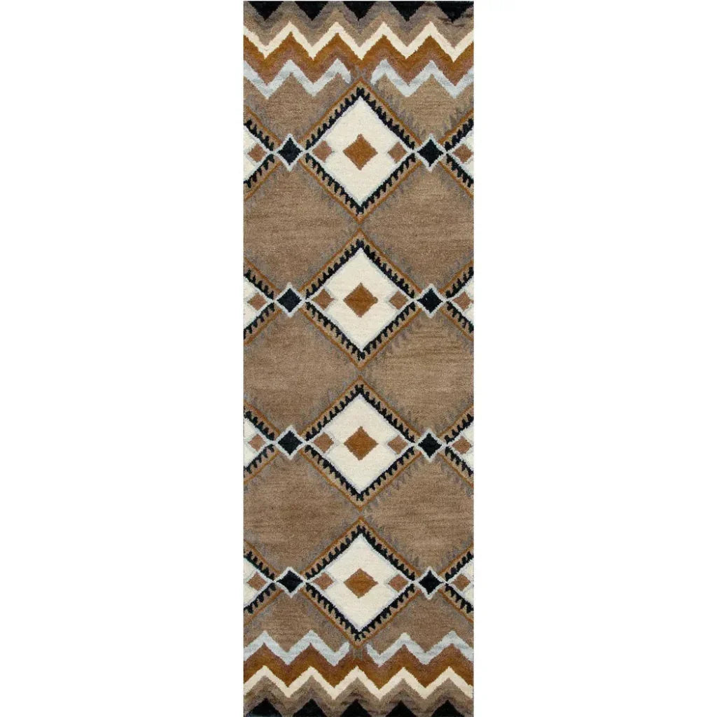 Cyta Wool Brown Hallway Kitchen Runner Rug - LOOMLAN - LOOMLAN - Area Rugs