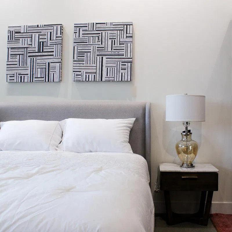 D - Bodhi Canvas Art - Black & White 24" - LOOMLAN - LH Imports - Canvas Art