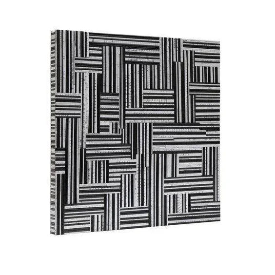 D - Bodhi Canvas Art - Black & White 24" - LOOMLAN - LH Imports - Canvas Art