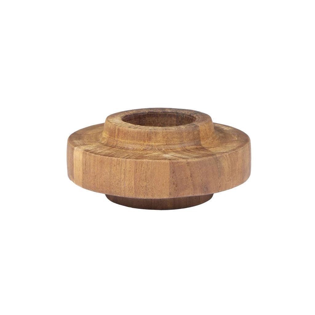 D - Bodhi Ring Wooden Candle Holder - LOOMLAN - LH Imports - Candle Holders