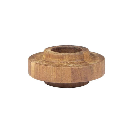 D - Bodhi Ring Wooden Candle Holder - LOOMLAN - LH Imports - Candle Holders
