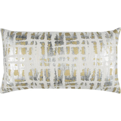 DC Metalic Silver Lumbar Pillow With Insert - LOOMLAN - LOOMLAN - Throw Pillows