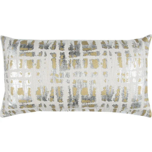 DC Metalic Silver Lumbar Pillow With Insert - LOOMLAN - LOOMLAN - Throw Pillows