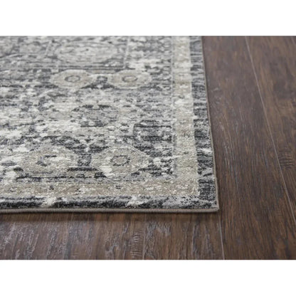 Dach Central Medallion Gray Kitchen Hallway Runner Rug - LOOMLAN - LOOMLAN - Area Rugs