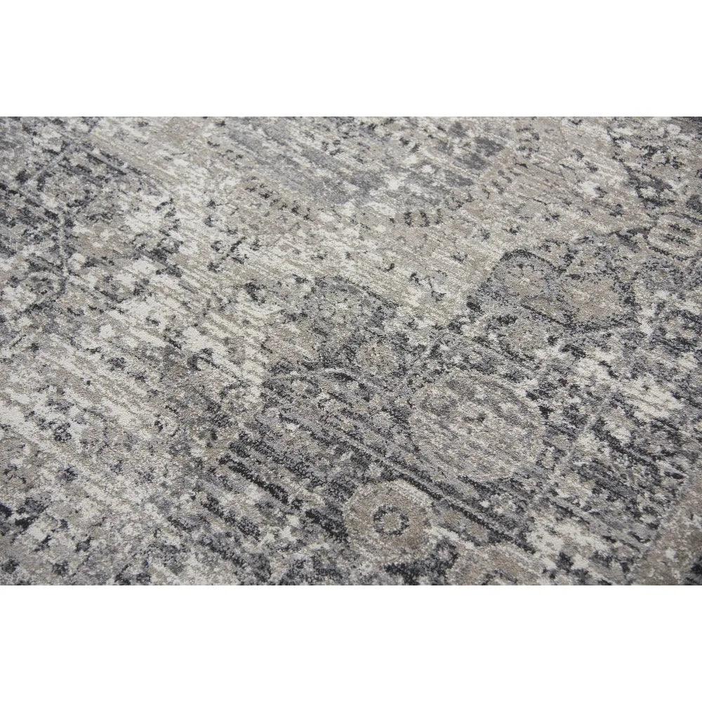 Dach Central Medallion Gray Kitchen Hallway Runner Rug - LOOMLAN - LOOMLAN - Area Rugs