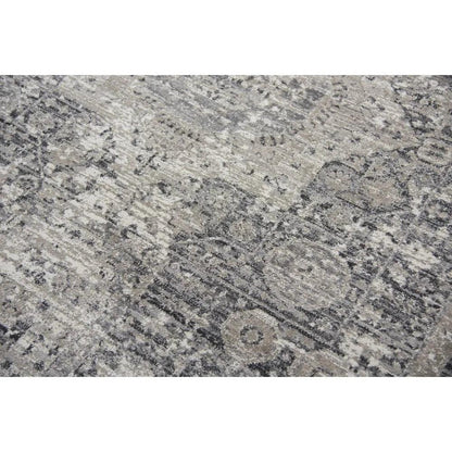Dach Central Medallion Gray Kitchen Hallway Runner Rug - LOOMLAN - LOOMLAN - Area Rugs