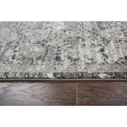 Dach Central Medallion Gray Kitchen Hallway Runner Rug - LOOMLAN - LOOMLAN - Area Rugs