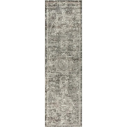 Dach Central Medallion Gray Kitchen Hallway Runner Rug - LOOMLAN - LOOMLAN - Area Rugs