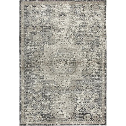 Dach Central Medallion Gray Kitchen Hallway Runner Rug - LOOMLAN - LOOMLAN - Area Rugs