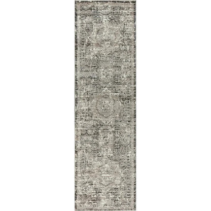 Dach Central Medallion Gray Kitchen Hallway Runner Rug - LOOMLAN - LOOMLAN - Area Rugs