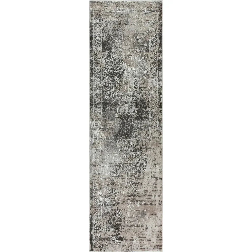 Dado Central Medallion Brown Kitchen Hallway Runner Rug - LOOMLAN - LOOMLAN - Area Rugs