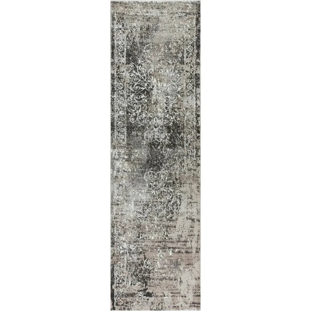 Dado Central Medallion Brown Kitchen Hallway Runner Rug - LOOMLAN - LOOMLAN - Area Rugs