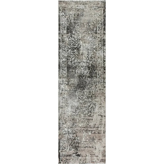 Dado Central Medallion Brown Kitchen Hallway Runner Rug - LOOMLAN - LOOMLAN - Area Rugs