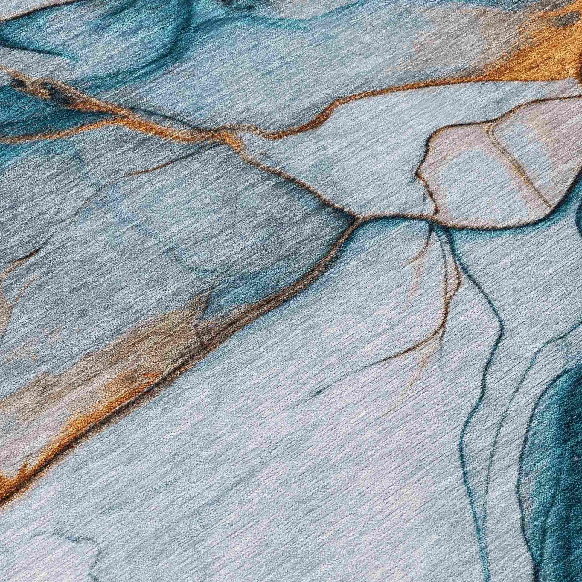 Daeanor Blue Washable Indoor - Outdoor Rug - LOOMLAN - LOOMLAN Rugs - Outdoor Rugs