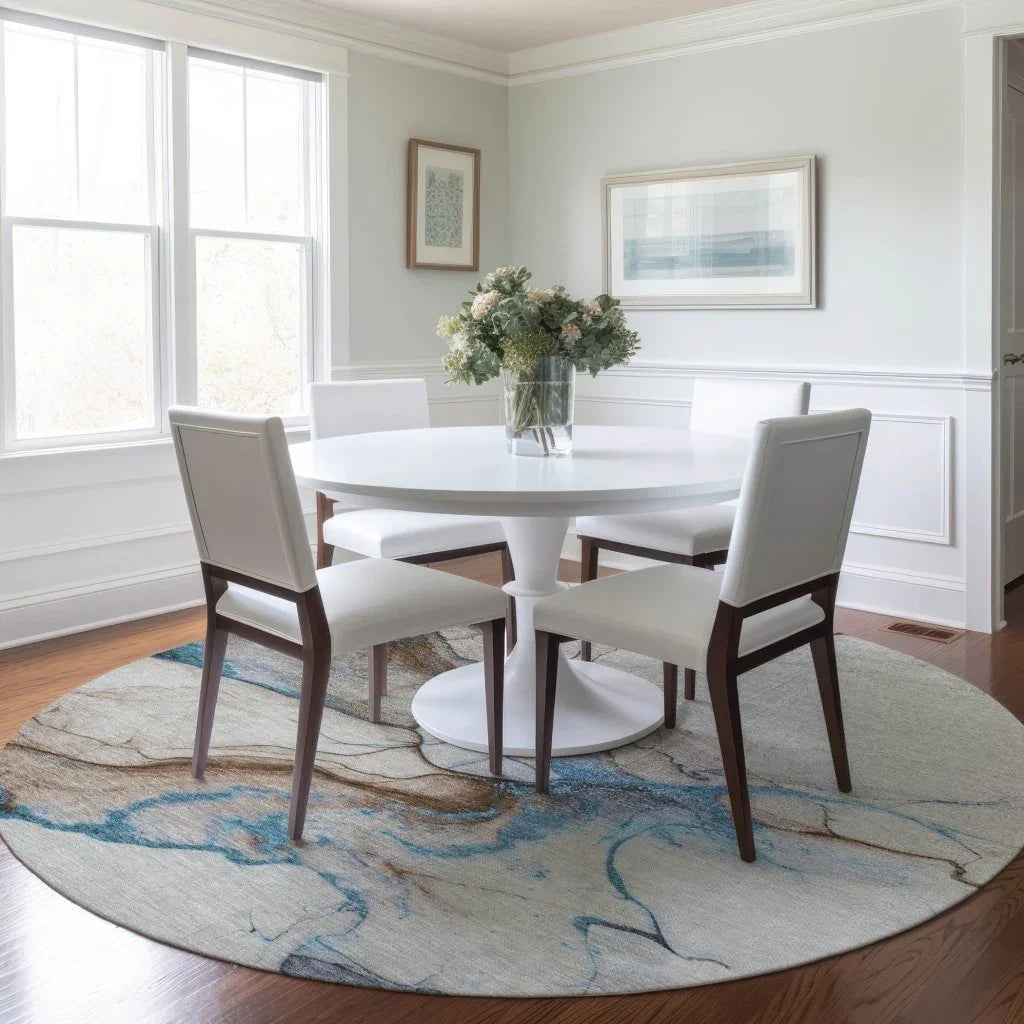 Daeanor Brown Washable Indoor - Outdoor Rug - LOOMLAN - LOOMLAN Rugs - Outdoor Rugs