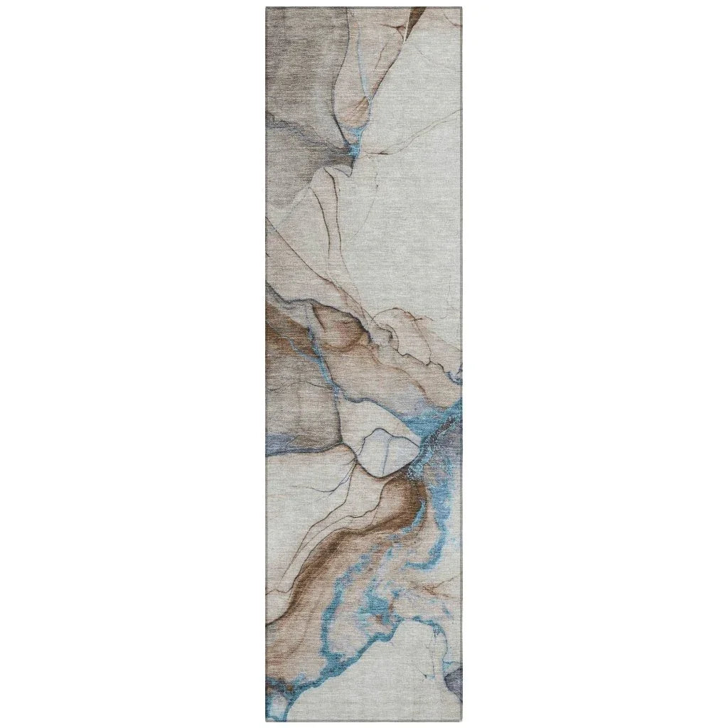 Daeanor Brown Washable Indoor - Outdoor Rug - LOOMLAN - LOOMLAN Rugs - Outdoor Rugs