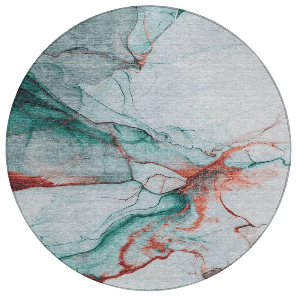 Daeanor Teal Washable Indoor - Outdoor Rug - LOOMLAN - LOOMLAN Rugs - Outdoor Rugs