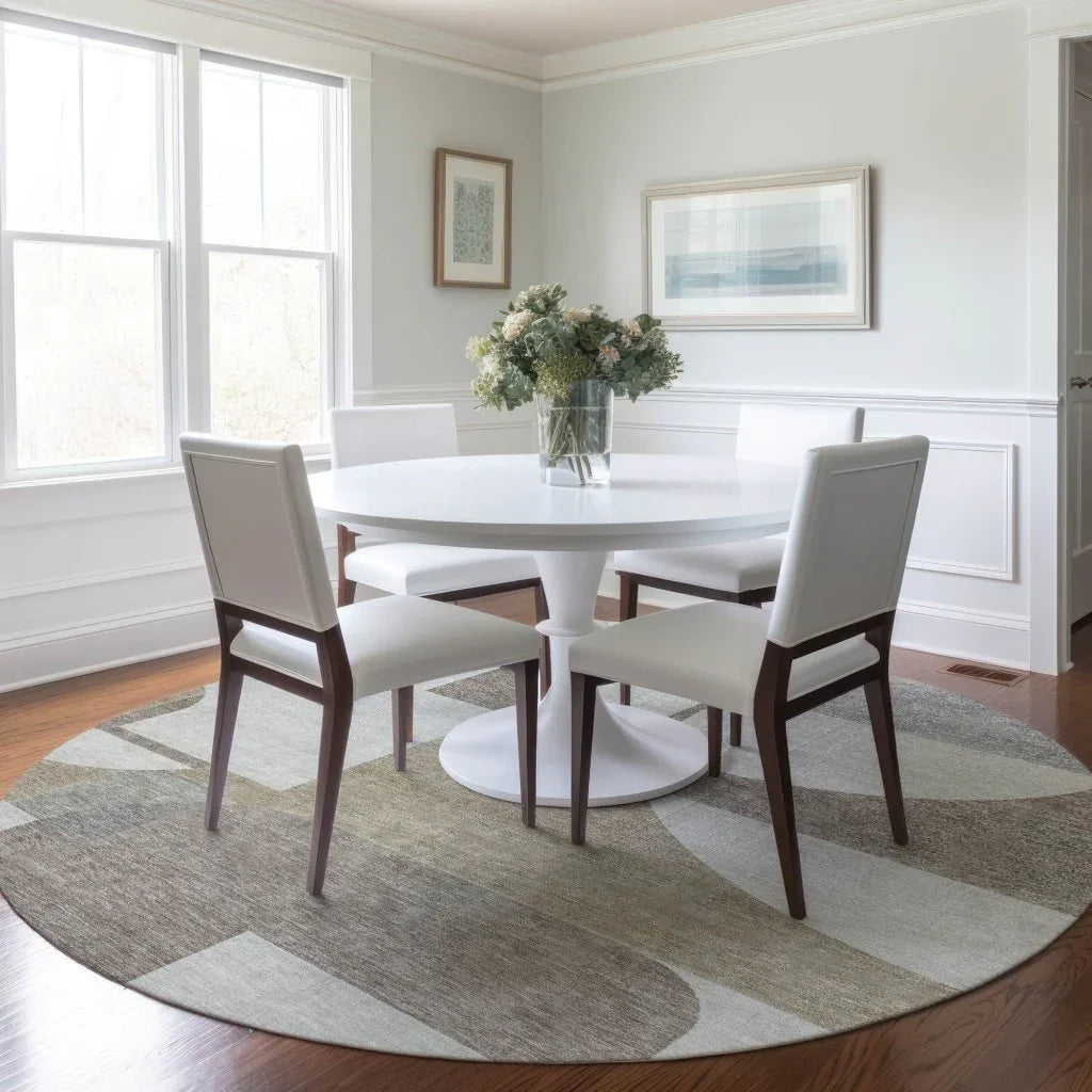 Daeel Brown Washable Indoor - Outdoor Rug - LOOMLAN - LOOMLAN Rugs - Outdoor Rugs