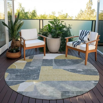 Daeel Gray Washable Indoor - Outdoor Rug - LOOMLAN - LOOMLAN Rugs - Outdoor Rugs