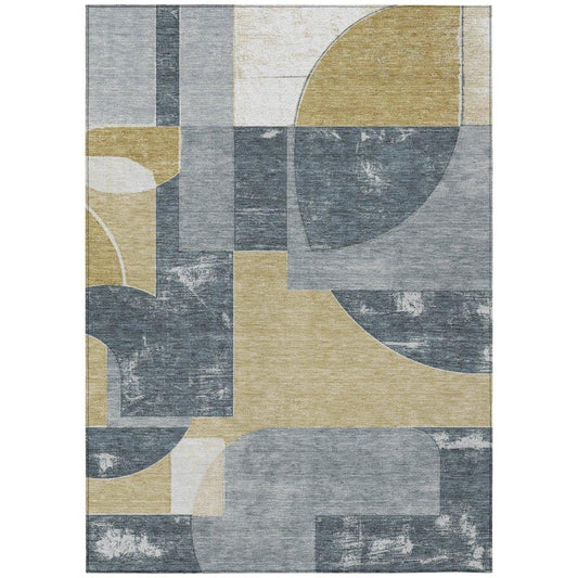 Daeel Gray Washable Indoor - Outdoor Rug - LOOMLAN - LOOMLAN Rugs - Outdoor Rugs