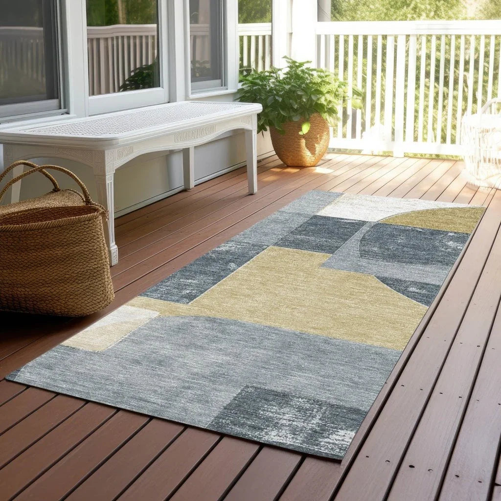 Daeel Gray Washable Indoor - Outdoor Rug - LOOMLAN - LOOMLAN Rugs - Outdoor Rugs