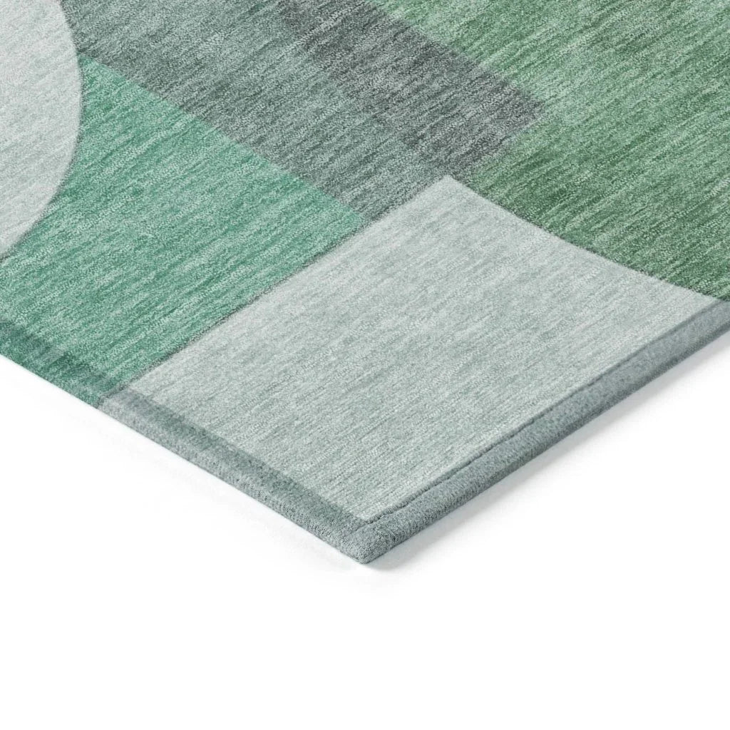 Daeel Green Washable Indoor - Outdoor Rug - LOOMLAN - LOOMLAN Rugs - Outdoor Rugs