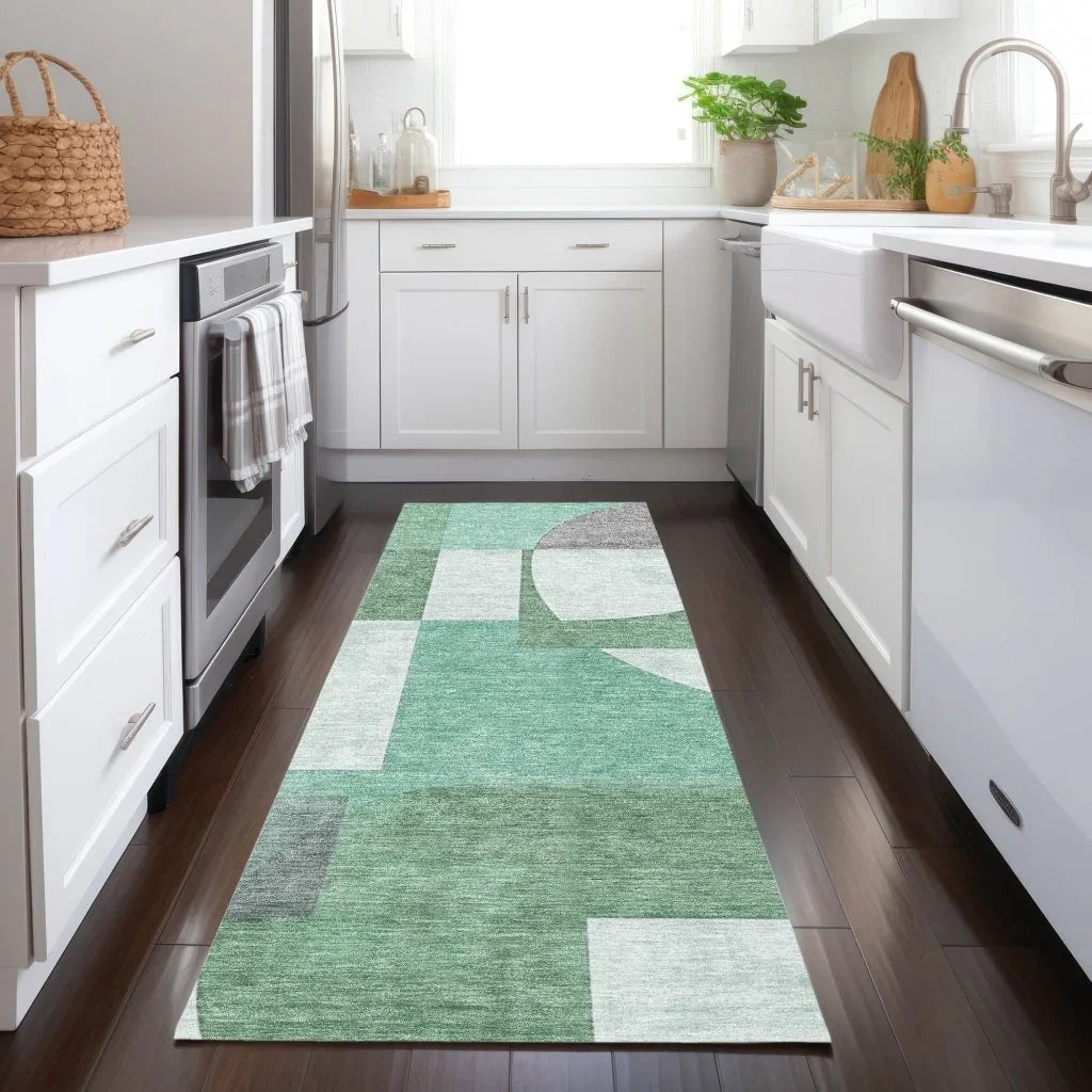 Daeel Green Washable Indoor - Outdoor Rug - LOOMLAN - LOOMLAN Rugs - Outdoor Rugs