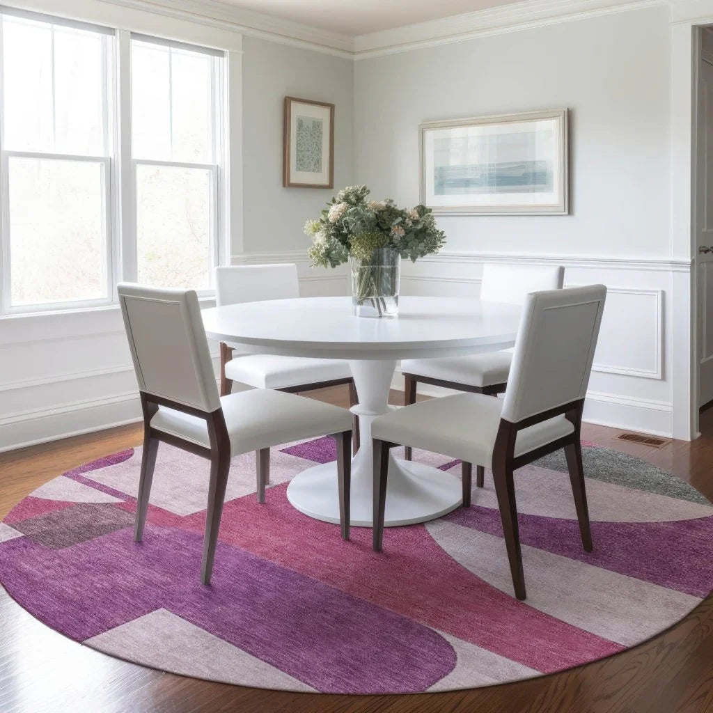 Daeel Pink Washable Indoor - Outdoor Rug - LOOMLAN - LOOMLAN Rugs - Outdoor Rugs